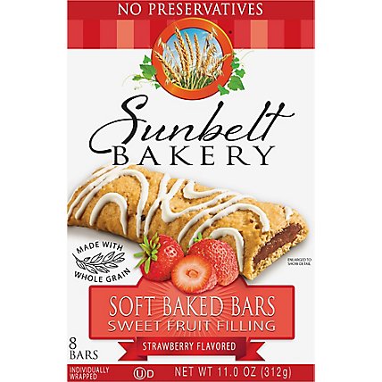 Sunbelt Bakery Fruit & Grain Bars Strawberry - 8 Count - Image 2