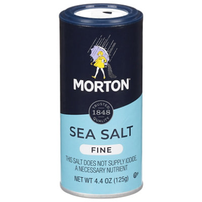 Morton Sea Salt Fine - 4.4 Oz - Image 1