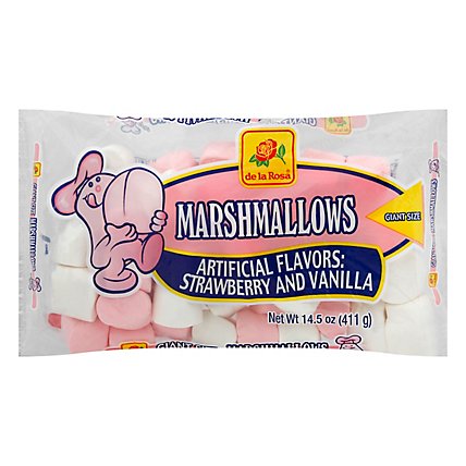 De La Rosa Marshmallows Strawberry And Vanilla Giant Size Bag - 14.5 Oz - Image 3