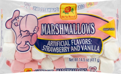 De La Rosa Marshmallows Strawberry And Vanilla Giant Size Bag - 14.5 Oz - Image 2