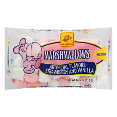 De La Rosa Marshmallows Strawberry And Vanilla Giant Size Bag - 14.5 Oz