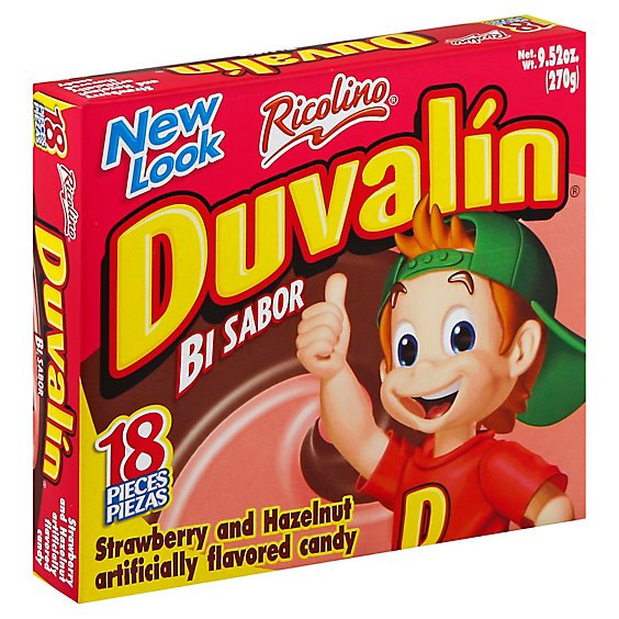 Duvalin Flavored Candy Strawberry and Hazelnut Box 18 Count - 9.52 Oz