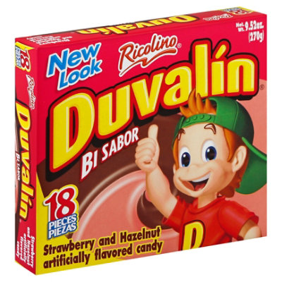 Duvalin Flavored Candy Strawberry and Hazelnut Box 18 Count - 9.52 Oz