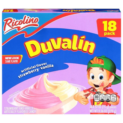 Duvalin Flavored Candy Strawberry and Vanilla Box 10 Count - 9.52 Oz - Image 2