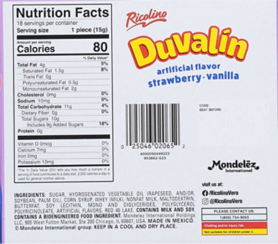 Duvalin Flavored Candy Strawberry and Vanilla Box 10 Count - 9.52 Oz - Image 5