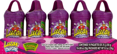 Lucas Muecas Lollipop Chamoy With Chili Powder - 10-0.88 Oz - Image 1