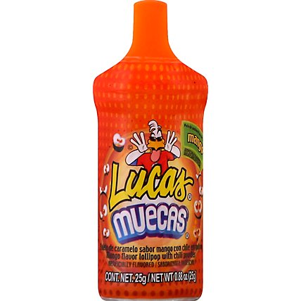 Lucas Candy Muecas Lollipop With Chili Powder Mango Bottle - 0.88 Oz - Image 2