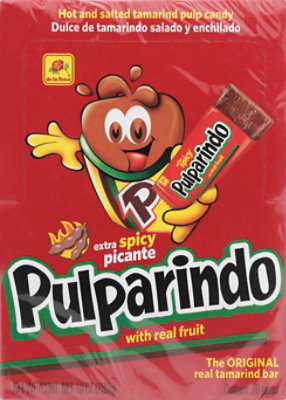 Pulparindo Candy Tamarind Pulp Extra Hot And Salted Box - 30 Count - Image 2