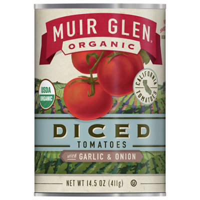 Muir Glen Tomatoes Organic Diced With Garlic & Onion - 14.5 Oz - Image 3