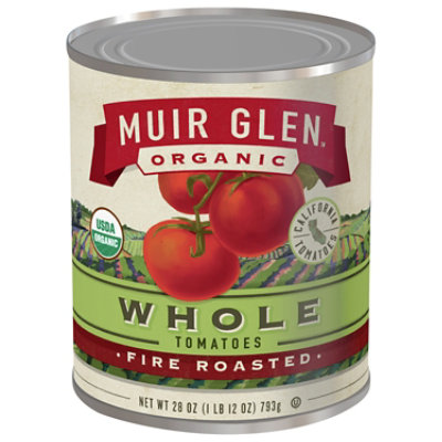 Muir Glen Tomatoes Organic Whole Fire Roasted - 28 Oz