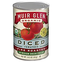 Muir Glen Tomatoes Organic Diced Fire Rosted With Medium Green Chilies - 14.5 Oz - Image 3