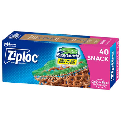 Ziploc Storage Bags New Stay Open Design Patented Stand Up Bottom Microwave Safe - 40 Count - Image 2