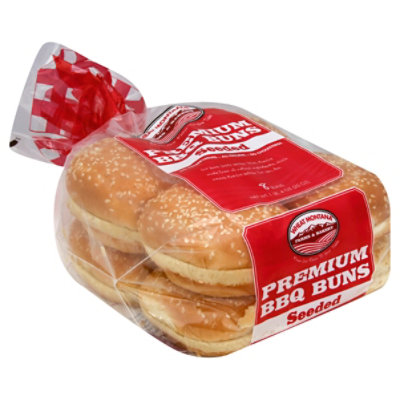 Wht Mt Bbq Seeded Buns - 20 Oz - Image 1