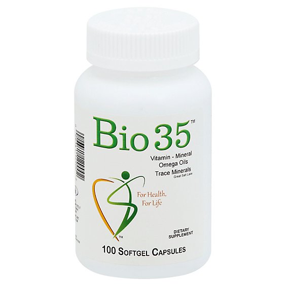 Bio35 Vitamins & Minerals Omega Oils Dietary Suppliment Softgel Capsules - 100 Count