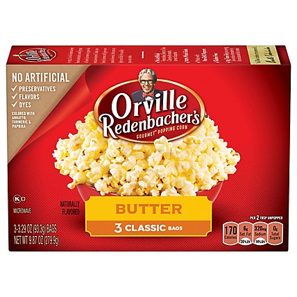 Orville Redenbacher's Butter Popcorn Classic Bag - 3 Count - Image 1