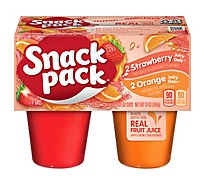 Snack Pack Juicy Gels Orange Strawberry - 4-3.25 Oz