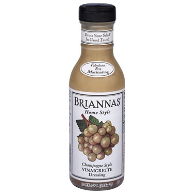 BRIANNAS Dressing Home Style Vinaigrette Champagne Caper - 12 Fl. Oz.