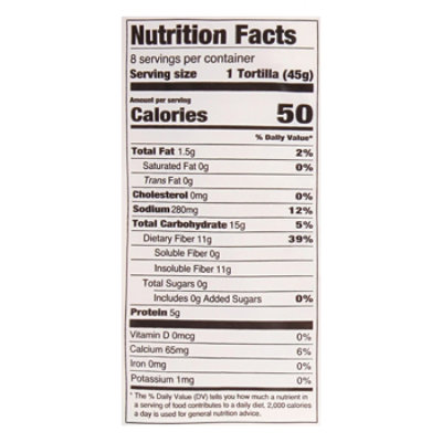 Ole Xtreme Wellness! Tortilla Wraps Flour High Fiber Low Carb Bag 8 Count - 12.7 Oz - Image 4