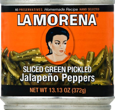 La Morena Peppers Jalapeno Pickled Sliced Green Can - 13.13 Oz - Image 2