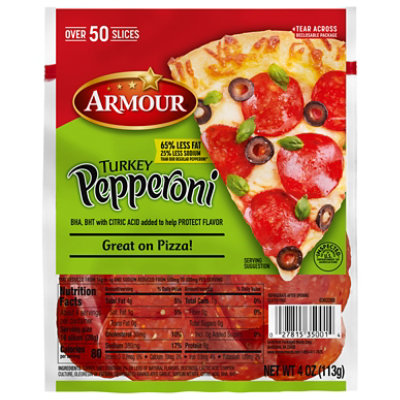 Armour Sliced Turkey Pepperoni - 4 Oz - Image 2