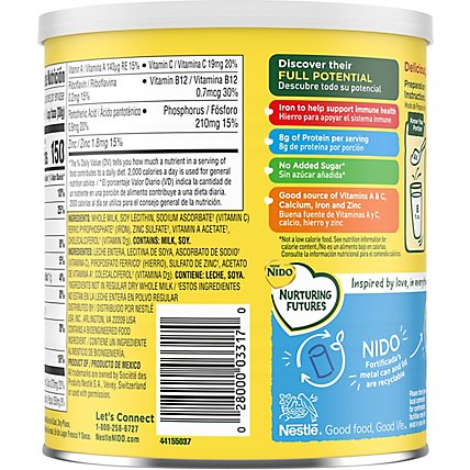 Nido Fortificada Milk Whole Dry Can - 12.6 Oz - Image 6
