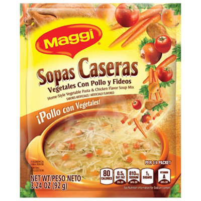 Maggi Soup Mix Pasta Homestyle Vegetable & Chicken Envelope - 3.24 Oz - Image 3