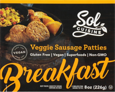 Sol Cuisine Patty Breakfast Gluten Free - 8 Oz - Image 6