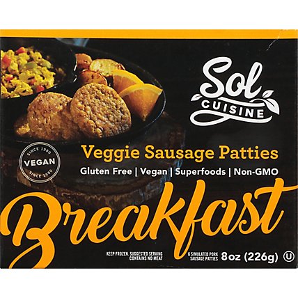 Sol Cuisine Patty Breakfast Gluten Free - 8 Oz - Image 2