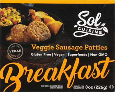 Sol Cuisine Patty Breakfast Gluten Free - 8 Oz - Image 2