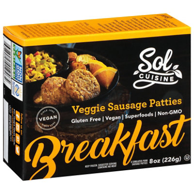 Sol Cuisine Patty Breakfast Gluten Free - 8 Oz