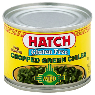 HATCH Select Green Chiles Gluten Free Chopped Fire-Roasted Can - 4 Oz