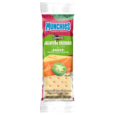 MUNCHIES Crackers Sandwich Jalapeno Cheddar Flavored - 1.38 Oz - Image 1