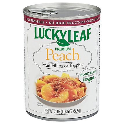 Lucky Leaf Fruit Filling & Topping Premium Peach - 21 Oz - Image 2