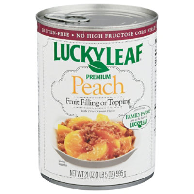 Lucky Leaf Fruit Filling & Topping Premium Peach - 21 Oz - Image 1