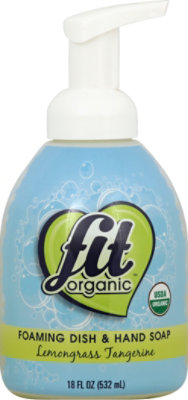 Fit Organic Foaming Dish & Hand Soap Lemongrass Tangerine Bottle - 18 Fl. Oz. - Image 2