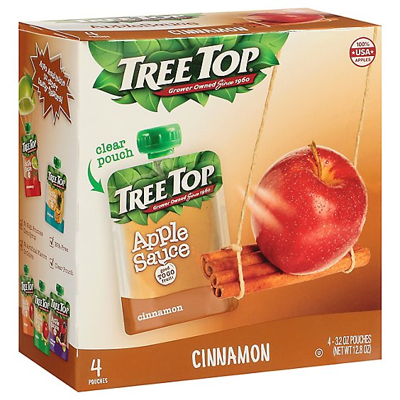 Tree Top Apple Sauce Cinnamon Pouches - 4-3.2 Oz