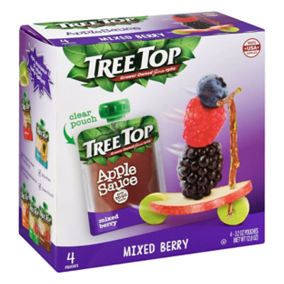 Tree Top Apple Sauce Mixed Berry - 4-3.2 Oz