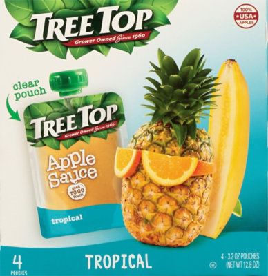 Tree Top Apple Sauce Tropical Pouch - 4-3.2 Oz - Image 2