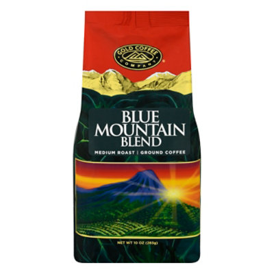 Blue Mountain Gold Coffee Ground Gourmet Blend Blue Mountain - 10 Oz