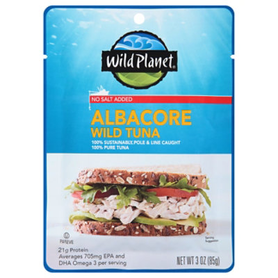 Wild Planet Tuna Albacore Wild No Salt Added - 3 Oz - Image 3