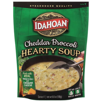 Idahoan Steakhouse Soup Potato Cheddar Broccoli - 6.6 Oz