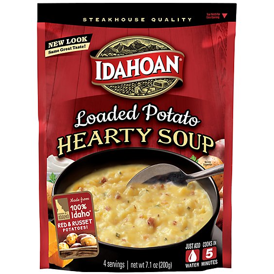 Idahoan Loaded Potato Hearty Soup Pouch - 7.1 Oz