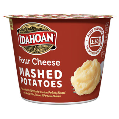 Idahoan Potatoes Mashed Four Cheese Cup - 1.5 Oz