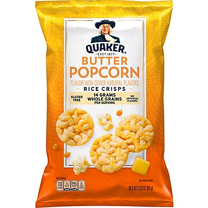 Quaker Popped Rice Crisps Gluten Free Butter Popcorn - 3.03 Oz - Image 2