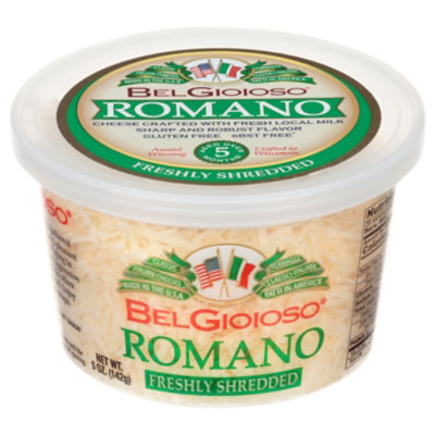 BelGioioso Freshly Shredded Romano Cheese Cup - 5 Oz