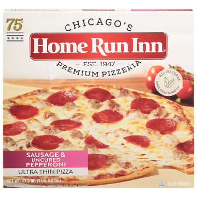 Home Run Inn Pizza Ultra Thin Sausage & Pepperoni Uncured Frozen - 19.5 Oz - Image 3