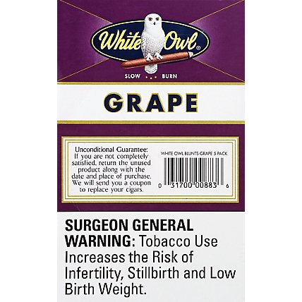 White Owl Grape Blunt Cigars - 5 Count - Image 4