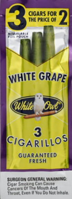 White Owl Grape Cigarill Full Flavor 3for2 - 3 Package - Image 2