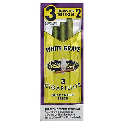 White Owl Grape Cigarill Full Flavor 3for2 - 3 Package - Image 1