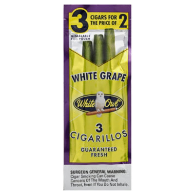 White Owl Grape Cigarill Full Flavor 3for2 - 3 Package